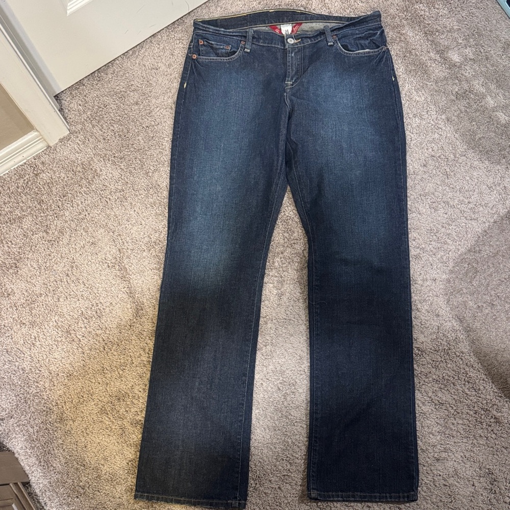 Lucky Brand Dark Blue Straight Leg Jeans